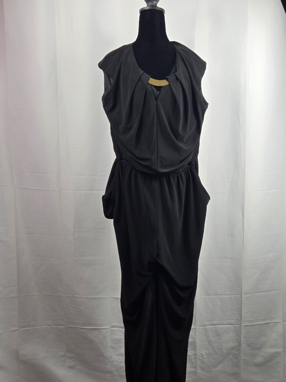 Emma & Michelle silk one-piece pants Jumpsuit with gold hardware